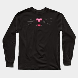 Black Kitty Cat Pink Nose – Meow! Long Sleeve T-Shirt